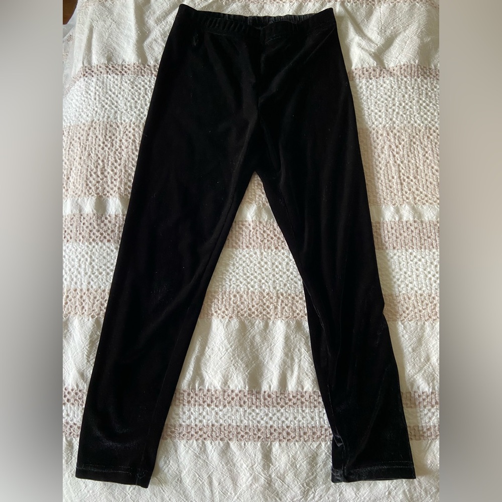 Polo Ralph Lauren Classic Black Velvet Leggings